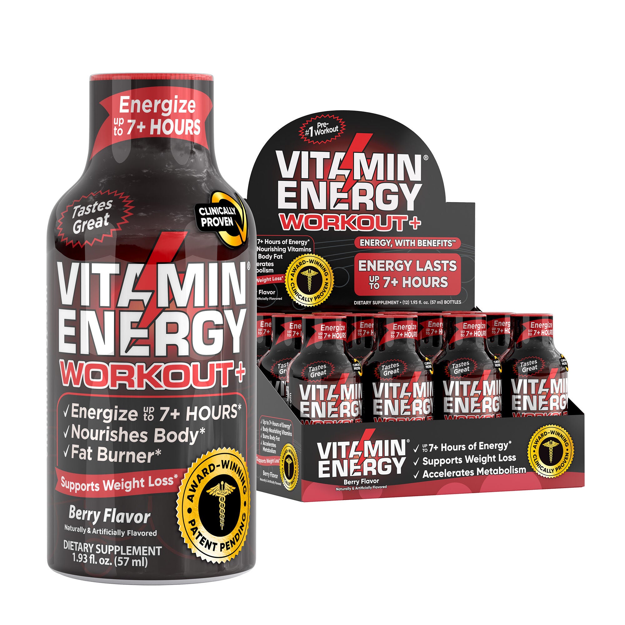 Workout+ - Berry - 1.93oz. (12 Pack)  | GNC